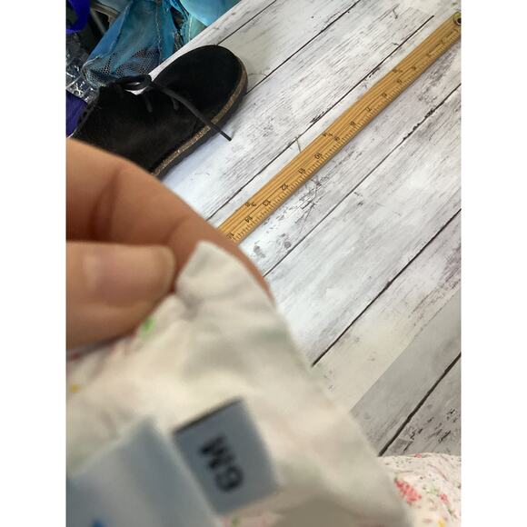 Dior Baby White Floral Print & Logo Dress 100% Cotton Infant Girl Size 6M - Picture 8 of 9